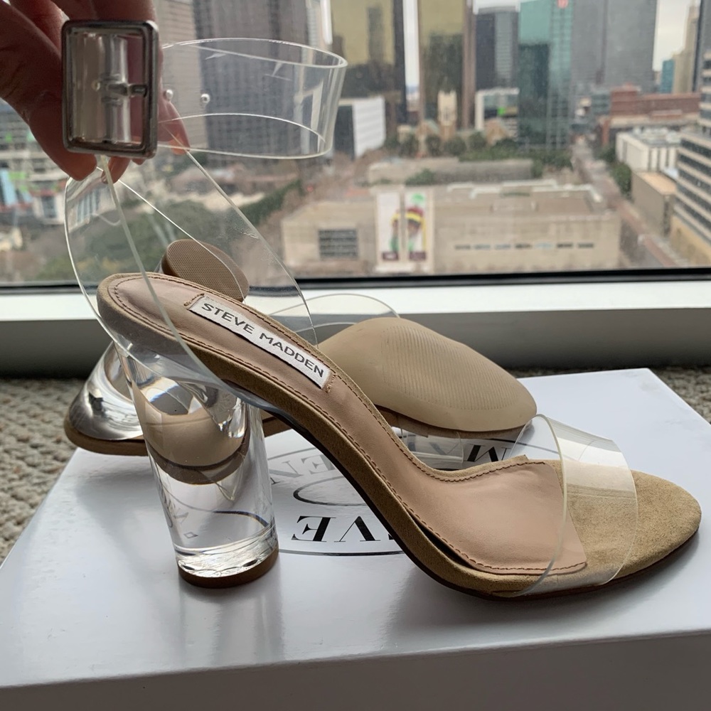 Steve Madden Perspex Clear Heels